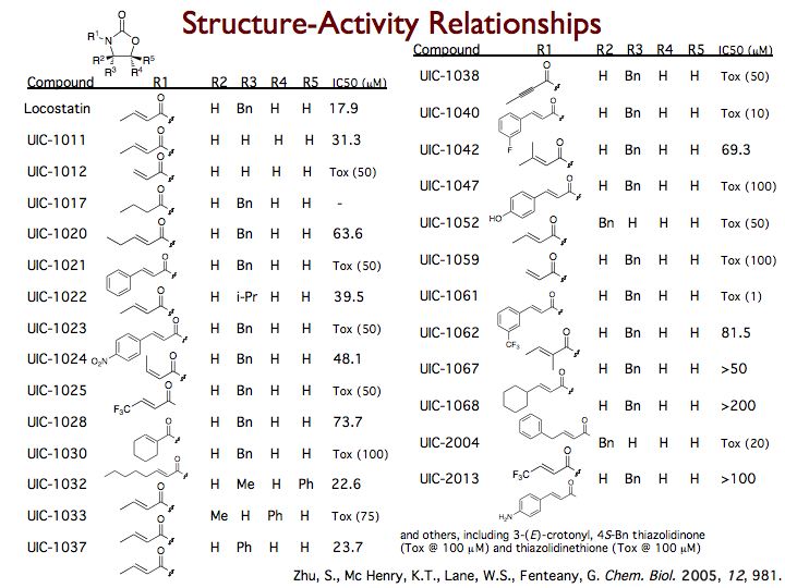 Locostatin Structure-Activity Relationships